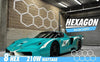 Luci Hexagon LED 210W Garage 8 Luce esagonale del negozio con bordo per workshop
