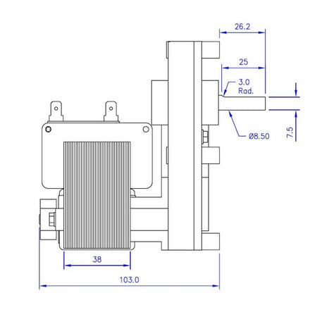 Motoriduttore Mellor FB1137 stufa a pellet 14702009