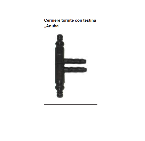 MASIDEF-MOBILIA-2 CERNIERE TORNITE CON TESTINA ANUBA D. 9mm CANNA DI FUCILE