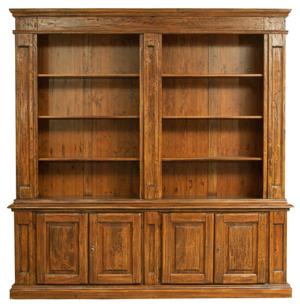 Biscottini Biscottini Libreria Country Massello Tiglio Noce 230x47x235 Made in Italy
