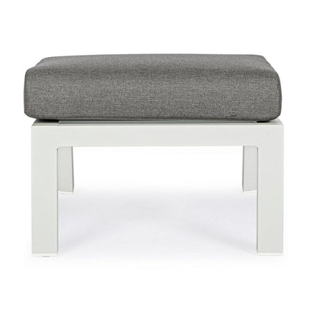 Poggia piedi con cuscino "Kledi" Pouf in alluminio da giardino e veranda