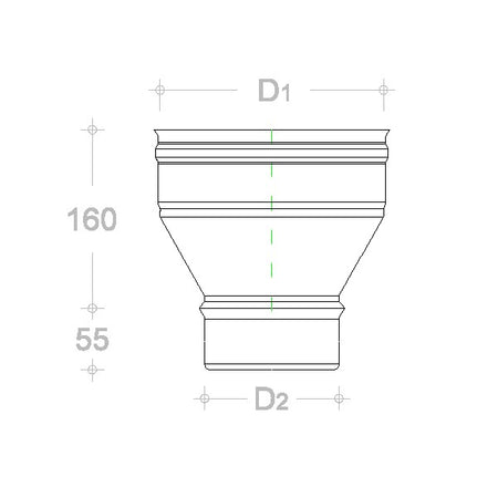 Aumento in rame da M 100 a F variabile