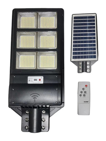 LAMPIONE STRADALE LED 1000W PANNELLO SOLARE LUCE CREPUSCOLARE E MOVIMENTO IP67