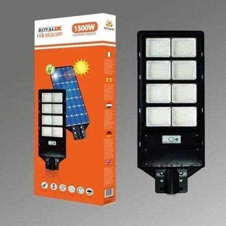 Lampione Stradale LED 1500W Pannello Solare LUCE Crepuscolare e movimento iP67