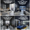 Luci Led Soffitto Poligonali Garage Lampada Diamante 16 Rombi 609w 6500K