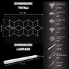 Luci Led Soffitto Poligonali Garage Lampada Diamante 16 Rombi 609w 6500K
