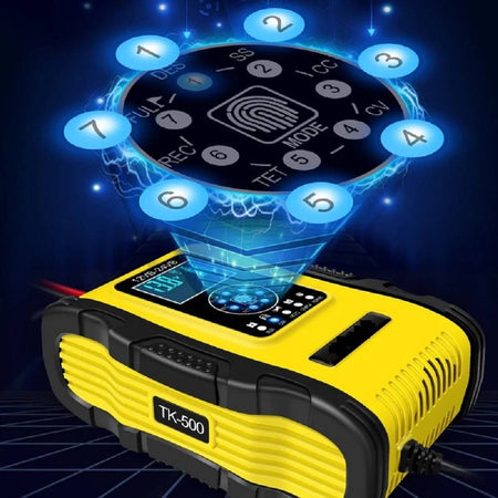 Caricabatterie Intelligente Avviatore Emergenza Batteria Auto 12v-18a 24v-9a Tk500