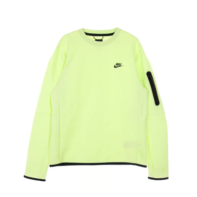 Nike Felpa Leggera Girocollo Uomo Sportswear Tech Fleece Lt Liquid Lime/black da uomo