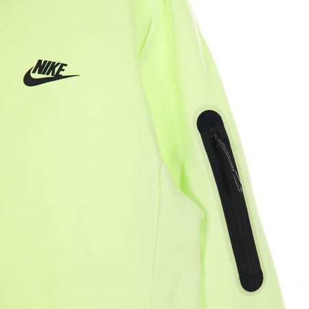 Nike Felpa Leggera Girocollo Uomo Sportswear Tech Fleece Lt Liquid Lime/black da uomo