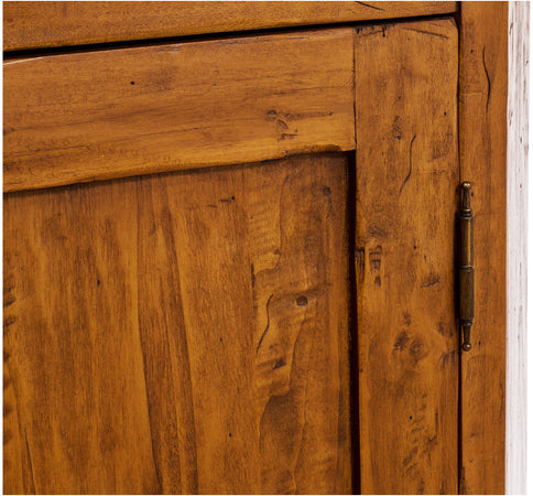 Biscottini Angoliera Country Biscottini legno tiglio noce 50x50x92 Made Italy Arredo Casa