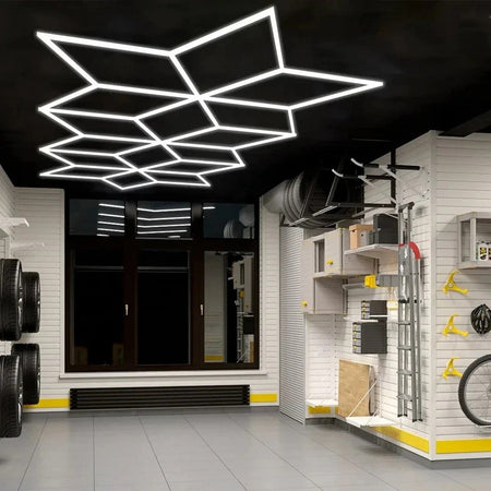 Luci Led Soffitto Poligonali Garage Lampada Diamante 16 Rombi 609w 6500K