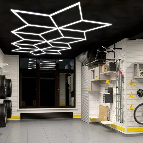 Luci Led Soffitto Poligonali Garage Lampada Diamante 16 Rombi 609w 6500K