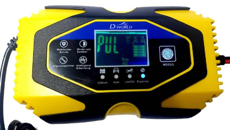 Caricabatterie Intelligente Avviatore Emergenza Batteria Auto 12v-8a 24v-6a J40
