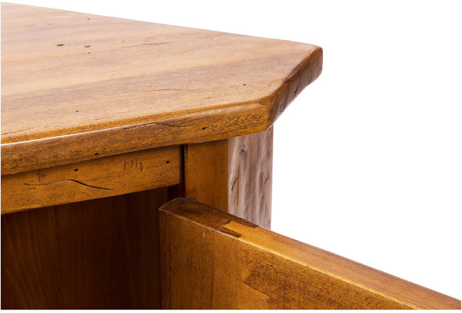 Biscottini Angoliera Country Biscottini legno tiglio noce 50x50x92 Made Italy Arredo Casa