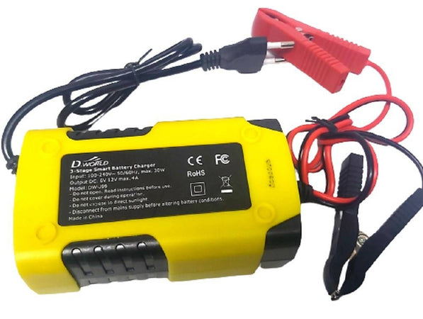 Caricabatterie Intelligente Avviatore Emergenza Batteria Auto Moto 6v 6a 12v 4a J99