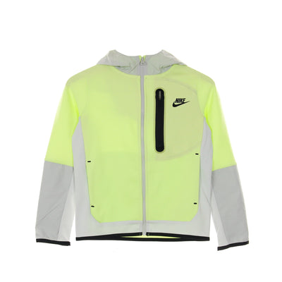 Nike Felpa Leggera Cappuccio Zip Bambino B Sportswear Tech Fleece Full-zip Woven Hoodie Mix Lt Liquid Lime/photon Dust/black da bambino