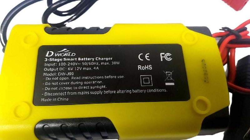 Caricabatterie Intelligente Avviatore Emergenza Batteria Auto Moto 6v 6a 12v 4a J99