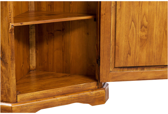 Biscottini Angoliera Country Biscottini legno tiglio noce 50x50x92 Made Italy Arredo Casa