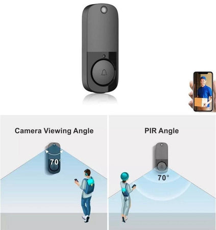 Videocitofono Ip Senza Fili Wifi Campanello Smart Sensore Di Movimento Ip10a