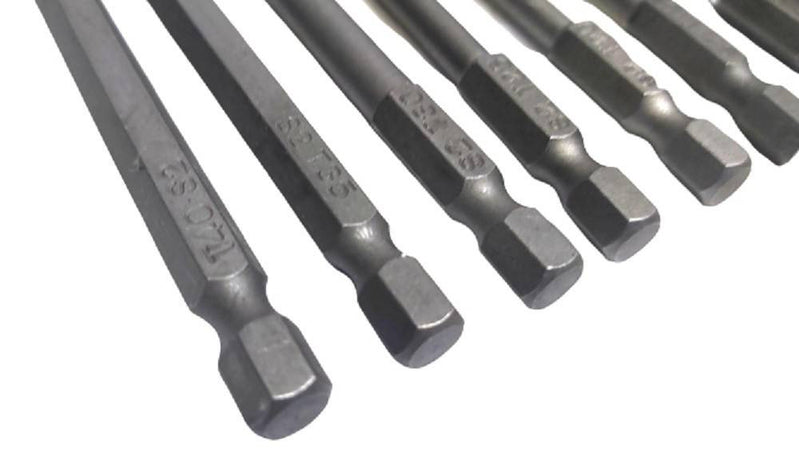 Set 11 Inserti Da T6 A T40 100mm Cacciaviti Torx Per Avvitatore Esagonale 1/4"