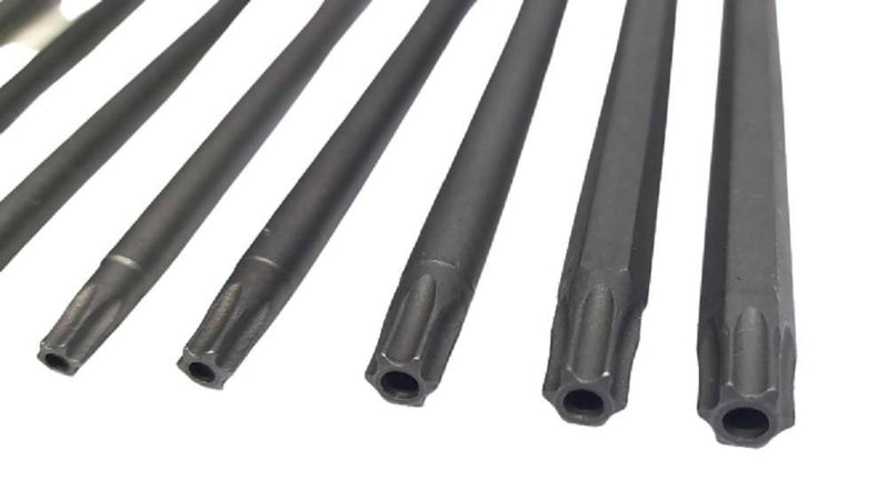 Set 11 Inserti Da T6 A T40 100mm Cacciaviti Torx Per Avvitatore Esagonale 1/4"