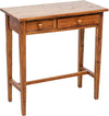 Biscottini Tavolino consolle Country in legno massello di tiglio finitura noce L73xPR36xH75 cm. Made in Italy