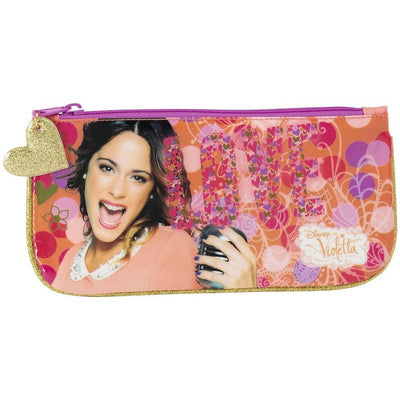 Bustina Portapenne Porta Penne Violetta Disney Astuccio Con Zip 23x11cm