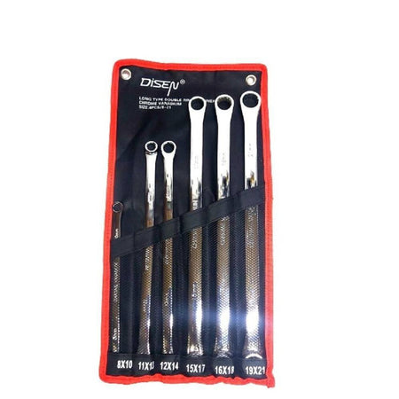 Set 6 Pz Chiavi Inglesi Extra Lungo Double Chiavi Poligonali Da 8mm-21mm Metrico