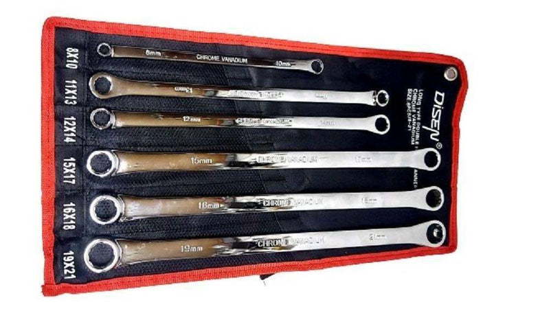 Set 6 Pz Chiavi Inglesi Extra Lungo Double Chiavi Poligonali Da 8mm-21mm Metrico