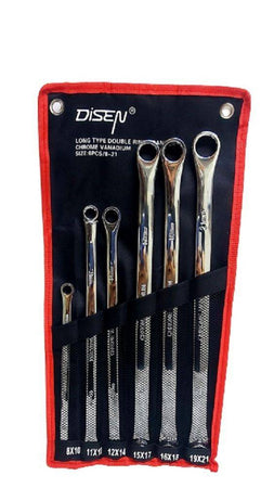 Set 6 Pz Chiavi Inglesi Extra Lungo Double Chiavi Poligonali Da 8mm-21mm Metrico