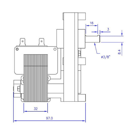 Motoriduttore Mellor FB1218 stufe a pellet 14702012