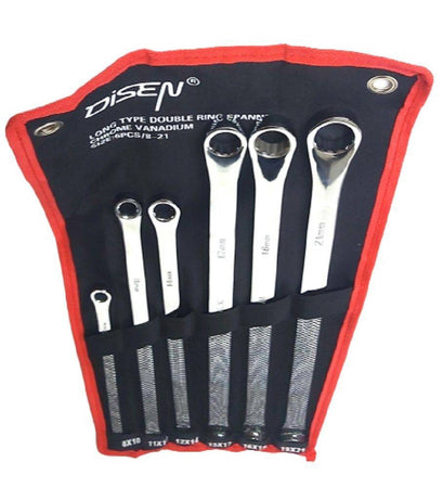 Set 6 Pz Chiavi Inglesi Extra Lungo Double Chiavi Poligonali Da 8mm-21mm Metrico