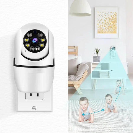 Telecamera Wireless Con Spina 360° Rilevamento Movimento Tracciamento Automatico