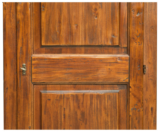 Biscottini Stipo Country Biscottini Tiglio Massello Finitura Noce 72x40x173 Made Italy