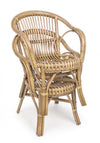 Poltrona Barina con cuscini comodi,  impilabile, struttura in rattan per esterno da 80 cm