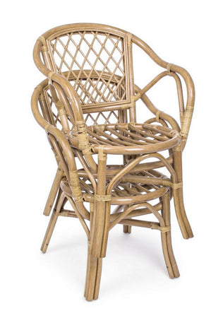 Poltrona "Athina" in rattan con cuscino sfoderabile per arredamento