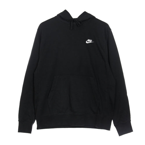 Nike Felpa Leggera Cappuccio Uomo Sportswear Club Hoodie Black/black/white da uomo