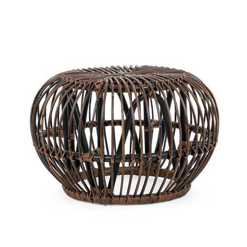 Tavolino-pouf Doradal struttura in rattan per arredamento