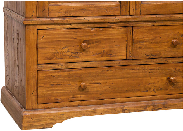 Biscottini Armadio Biscottini Country legno massello di tiglio 120x59x197 Made in Italy