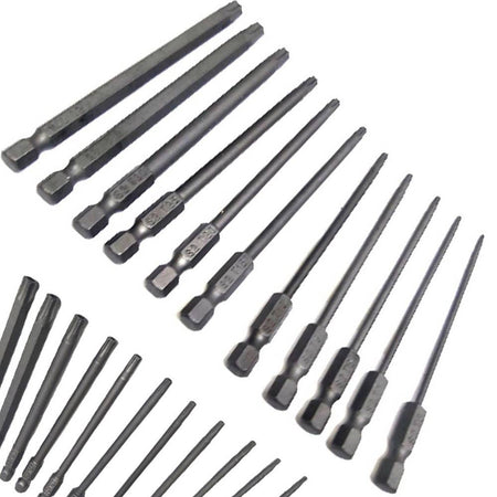 Set 11 Inserti Da T6 A T40 100mm Cacciaviti Torx Per Avvitatore Esagonale 1/4"