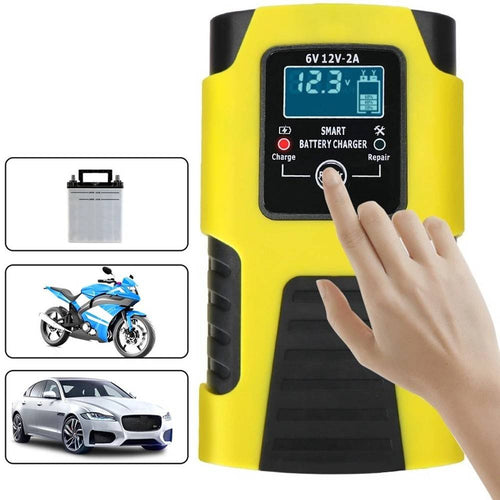 Caricabatterie Intelligente Avviatore Emergenza Batteria Auto Moto 6v 6a 12v 4a J99