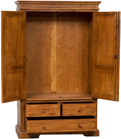 Biscottini Armadio Biscottini Country legno massello di tiglio 120x59x197 Made in Italy