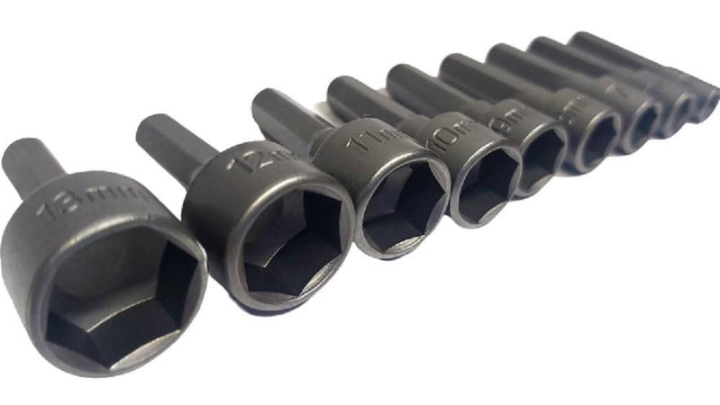 Set 9 Inserti Chiave Esagonale Per Avvitatore Chiave A Bussola Codolo Esagonale
