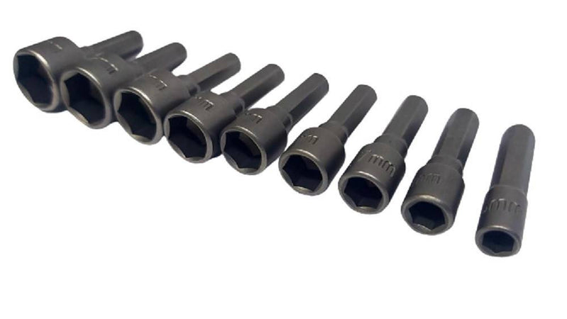 Set 9 Inserti Chiave Esagonale Per Avvitatore Chiave A Bussola Codolo Esagonale