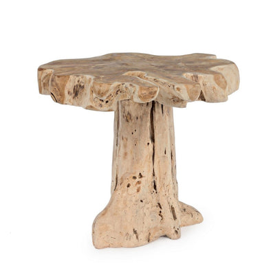 Tavolino Kavir struttura in radici di teak finitura naturale per interni