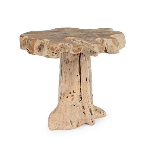 Tavolino Kavir struttura in radici di teak finitura naturale per interni