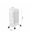 Radiatore Elettrico Ad Olio 9 Elementi Con Rotelle Da 2000w Basso Consumo Stufa