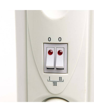 Radiatore Elettrico Ad Olio 9 Elementi Con Rotelle Da 2000w Basso Consumo Stufa