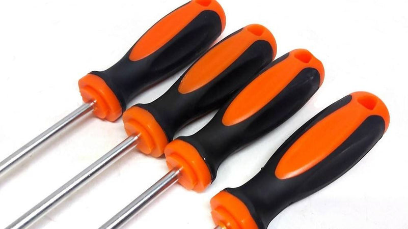 Set 4 Pz Cacciaviti Torx Extra Lunghi Con Punta Magnetica 600 Mm T20 T25 T30 T40