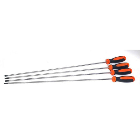 Set 4 Pz Cacciaviti Torx Extra Lunghi Con Punta Magnetica 600 Mm T20 T25 T30 T40